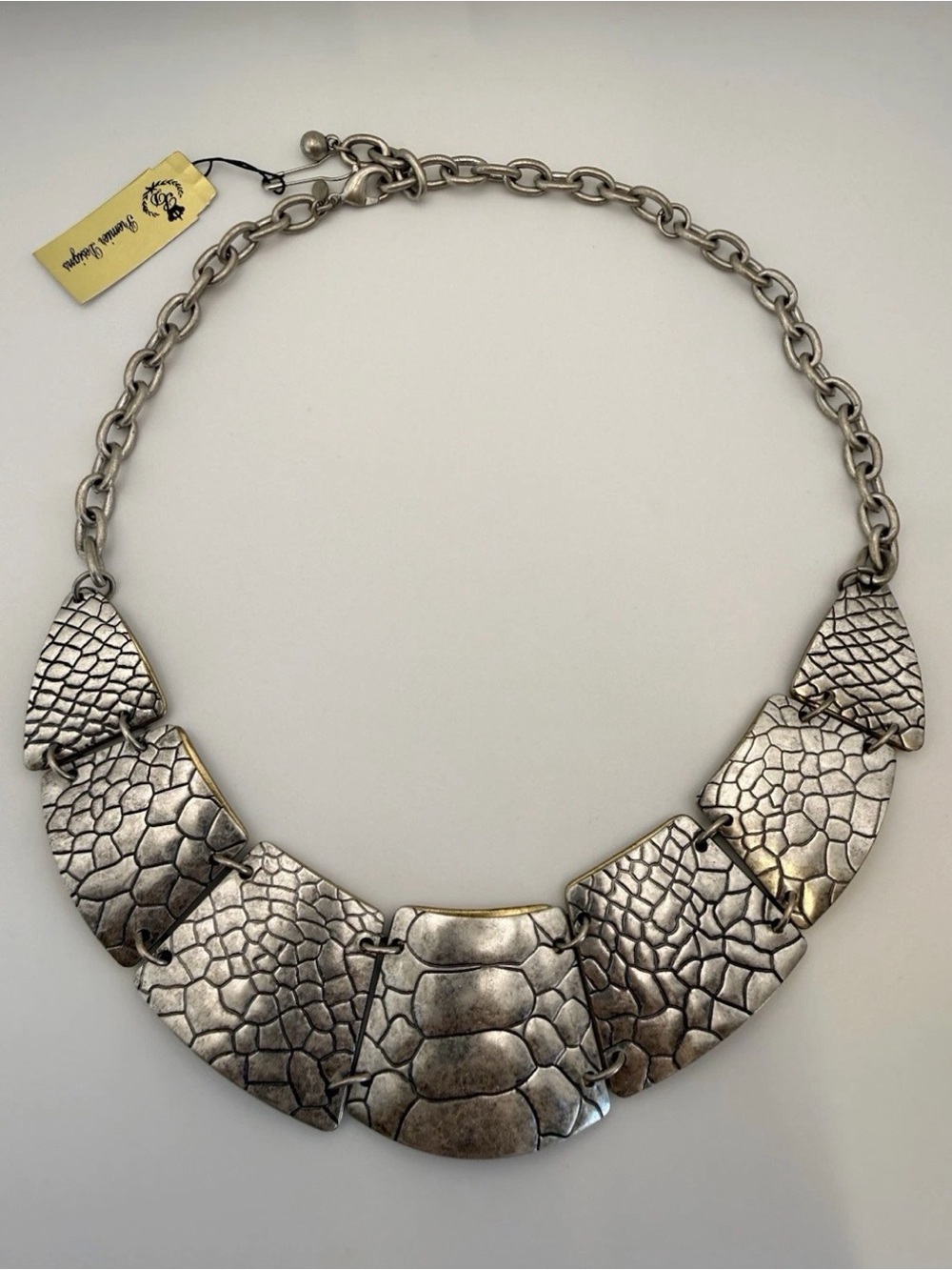Premier Designs Reversible Animal Scales Necklace from Gold to Silver